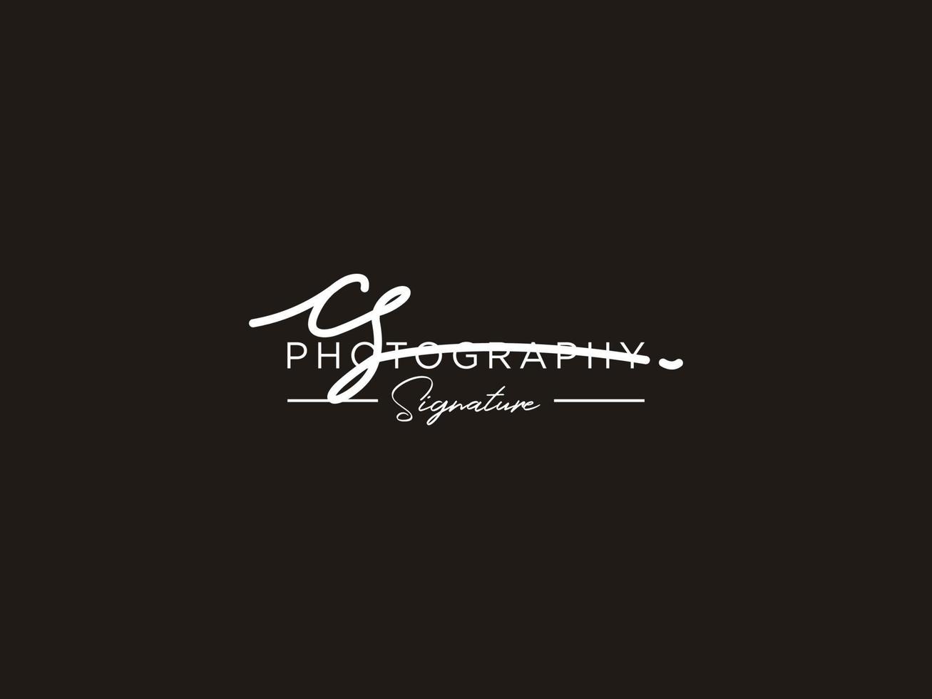 Letter CS Signature Logo Template Vector