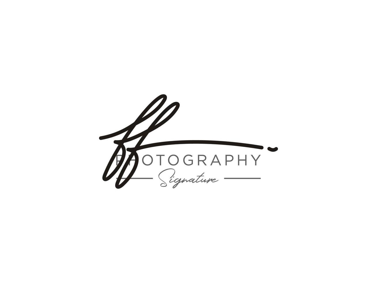 Letter FF Signature Logo Template Vector