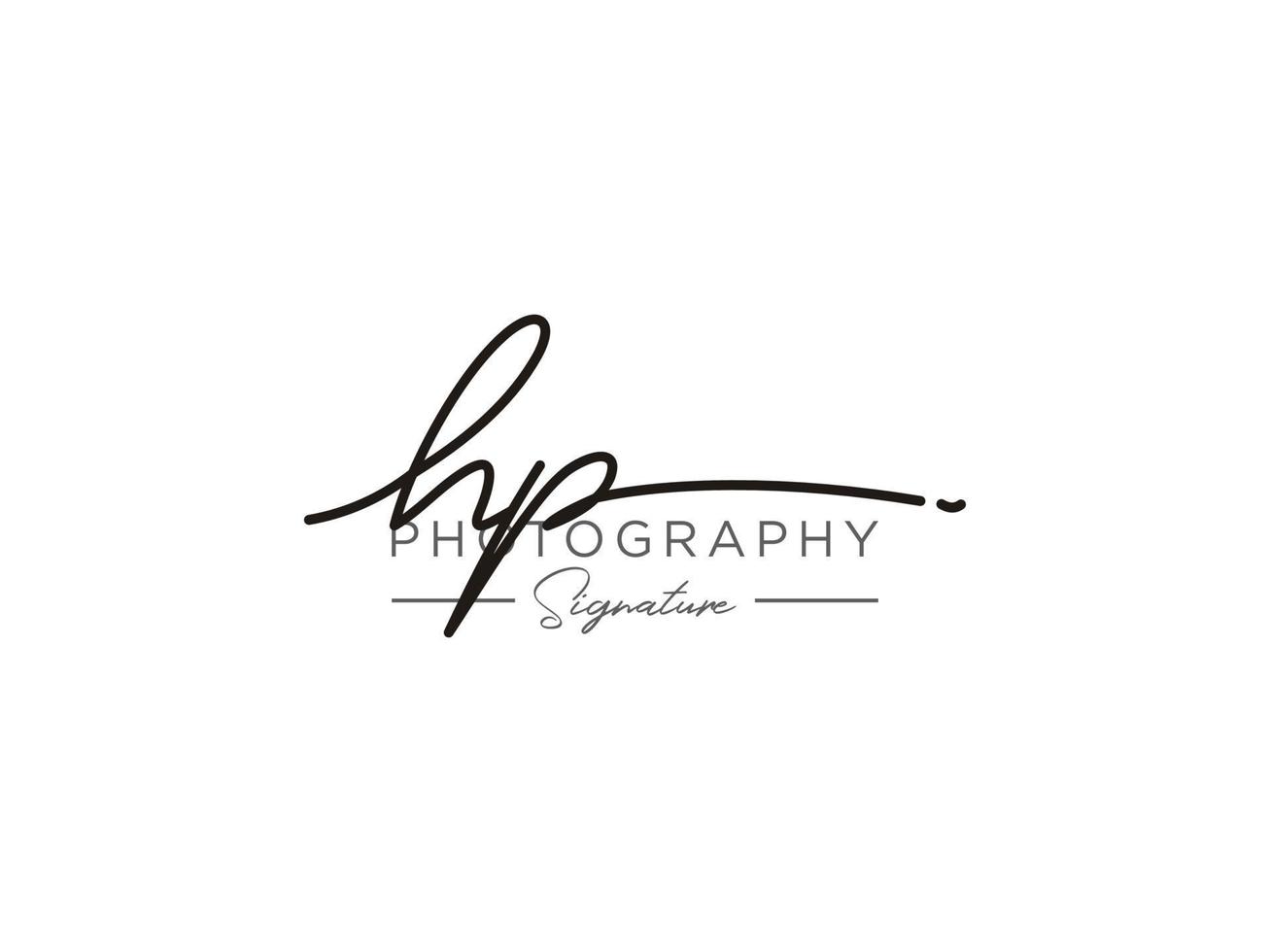 Letter HP Signature Logo Template Vector