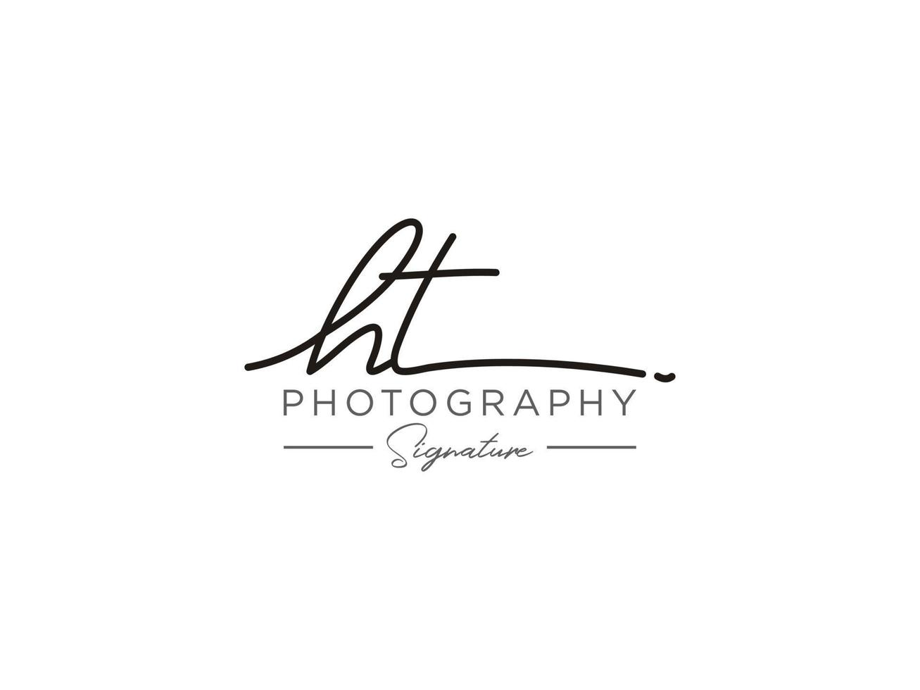 Letter HT Signature Logo Template Vector