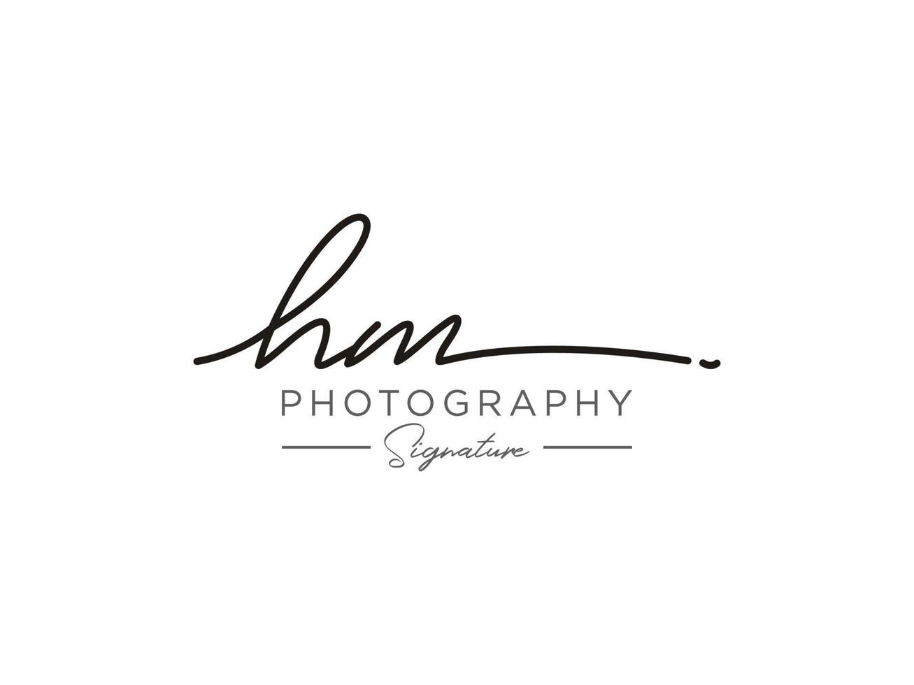 Letter HM Signature Logo Template Vector