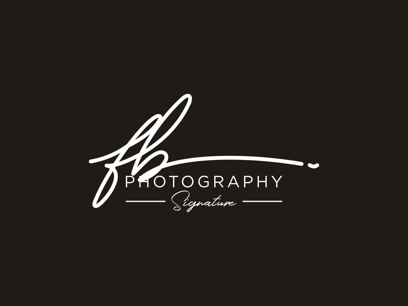 Letter FB Signature Logo Template Vector