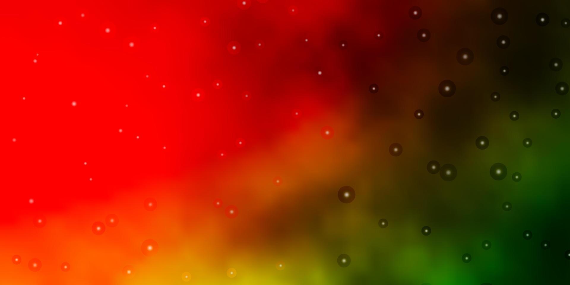 Light Green, Red vector texture with beautiful stars.