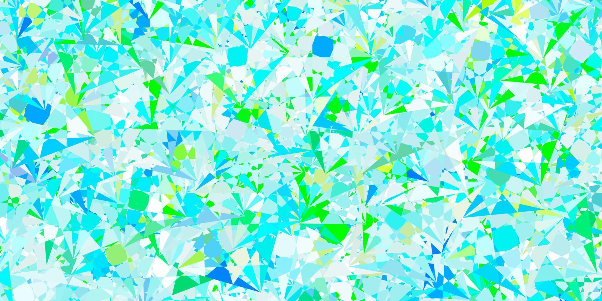 Light Blue, Green vector pattern with polygonal shapes.