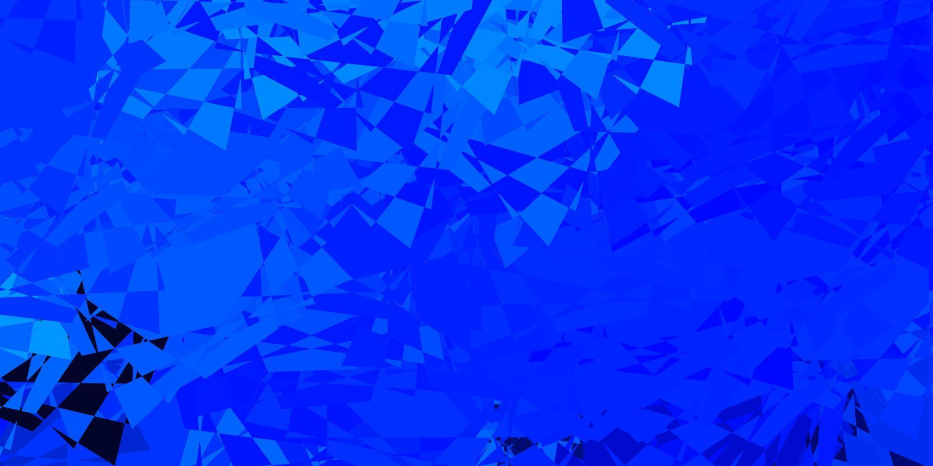 Dark BLUE vector backdrop with triangles, lines.