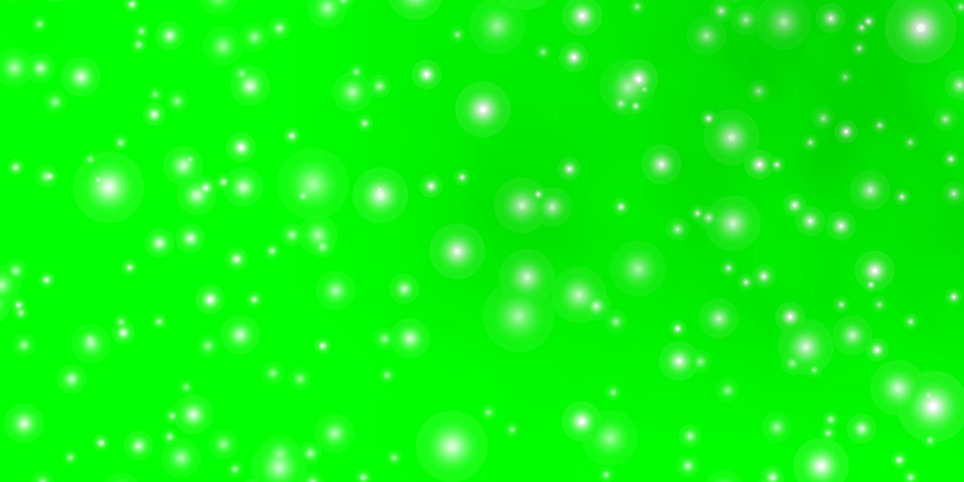 Light Green vector pattern with abstract stars.