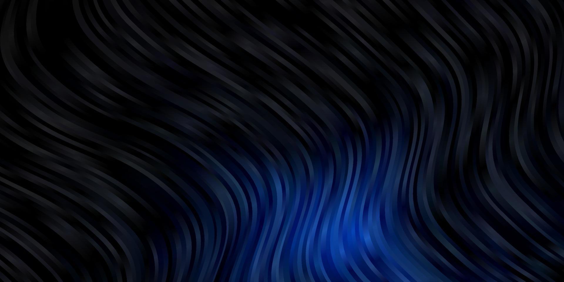 Dark BLUE vector background with curves.