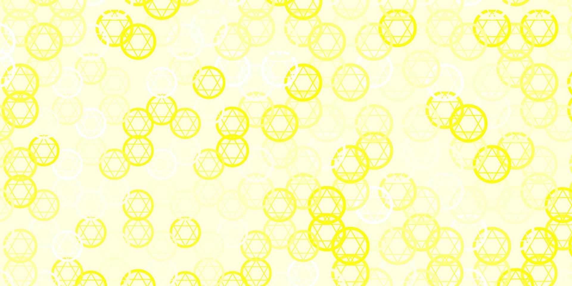 Light Yellow vector pattern with magic elements.