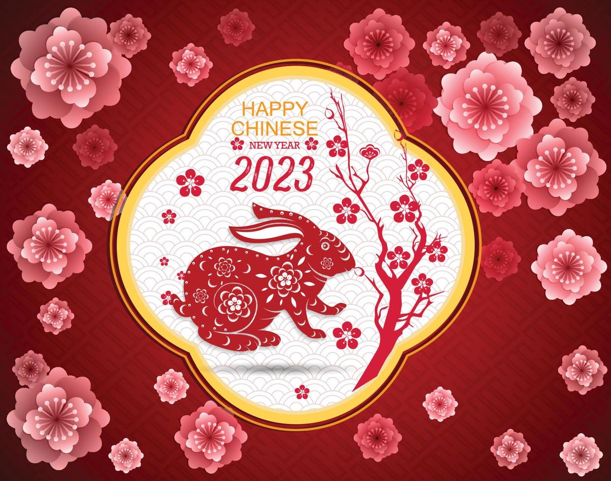Happy lunar new year 2023, Vietnamese new year, Year of the Cat. vector