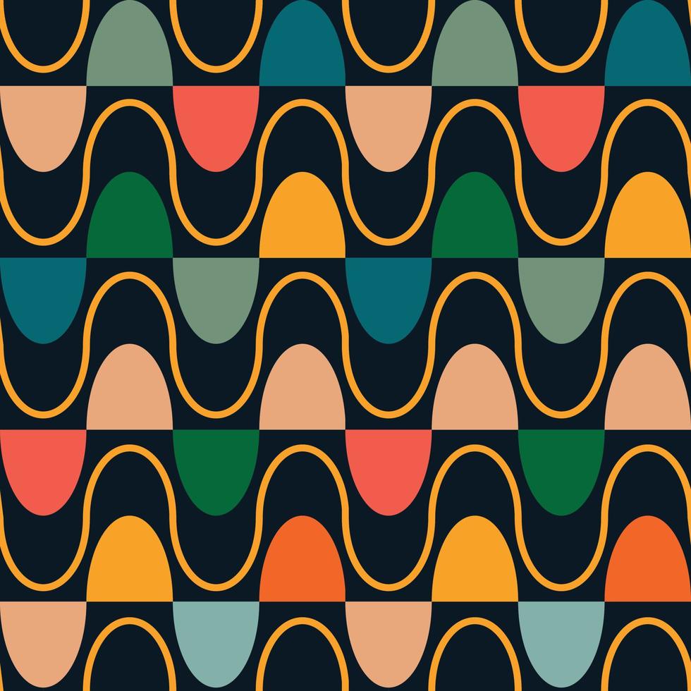 Retro pattern in the style of the 70s and 60s vector