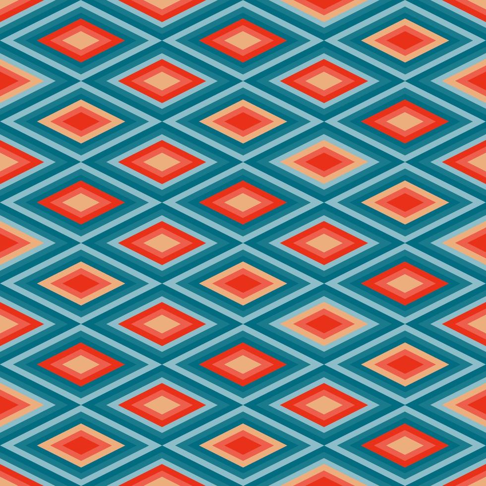 patrón estético vintage con triángulos al estilo de los años 70 y 60 vector