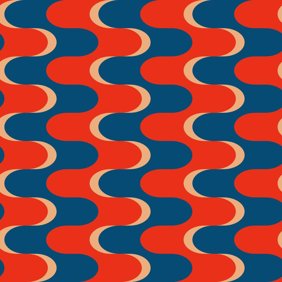 Retro pattern in the style of the 70s and 60s vector