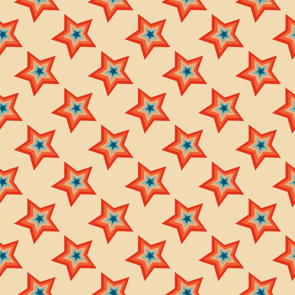 Christmas stars seamless pattern. Vintage retro pattern with stars vector