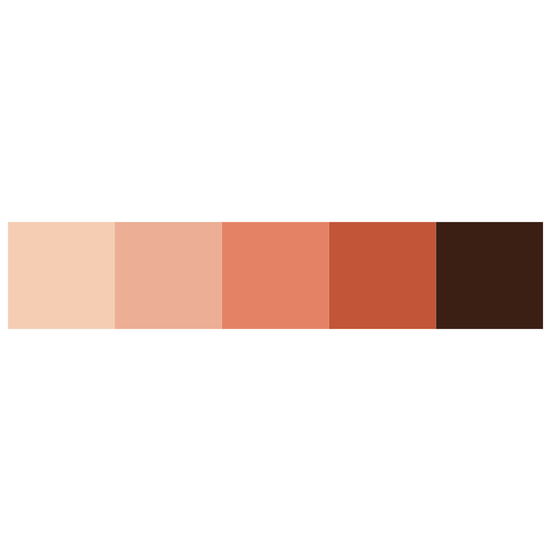 Groovy retro colors in the style of the 60s and 70s. Palette for