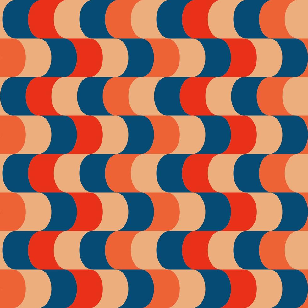 Retro pattern in the style of the 70s and 60s vector