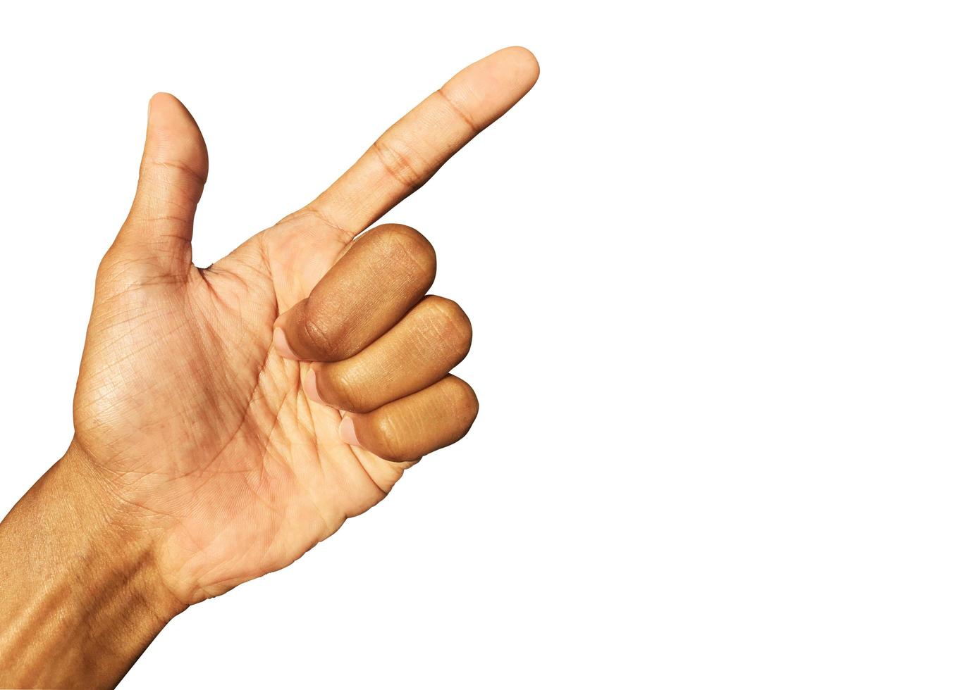 Hand isolated on white background for work and design. Clipping path photo