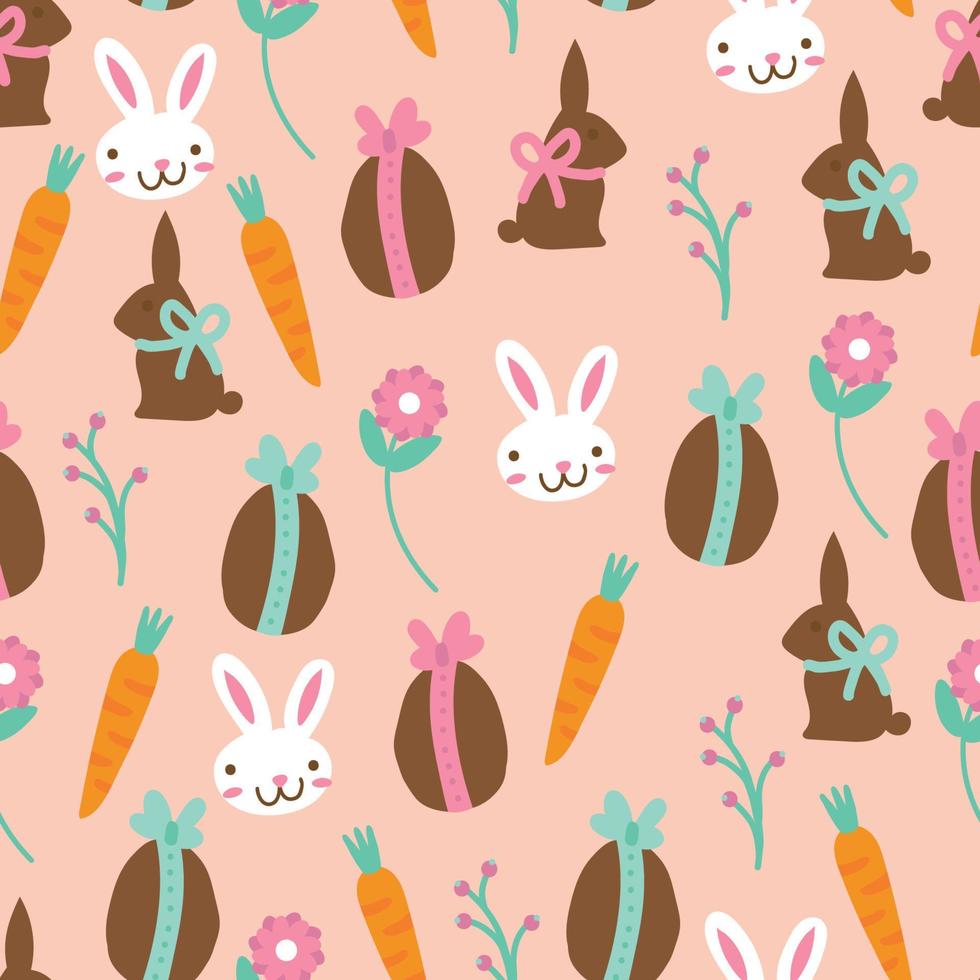 Cute Chocolate Easter Pattern vector