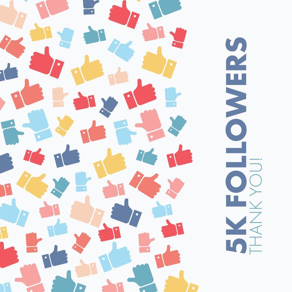 Social Media 5K Followers vector