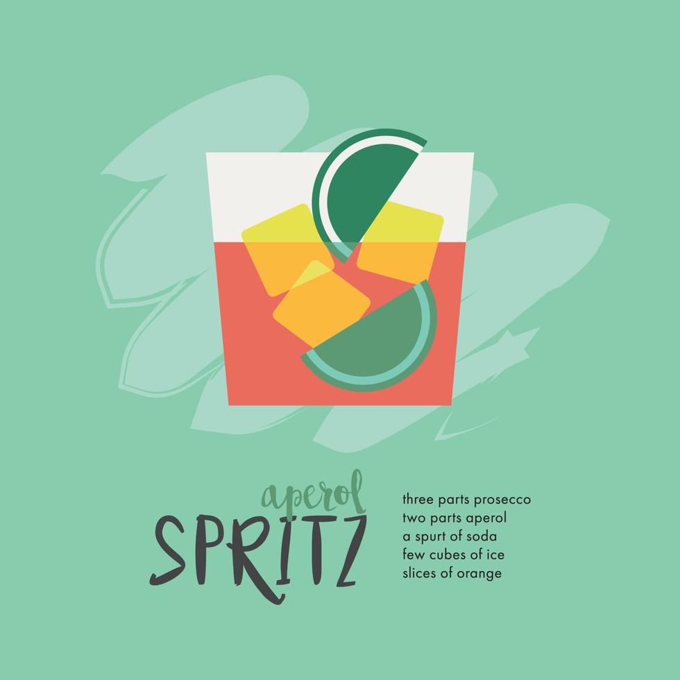 Aperol Spritz Illustration vector