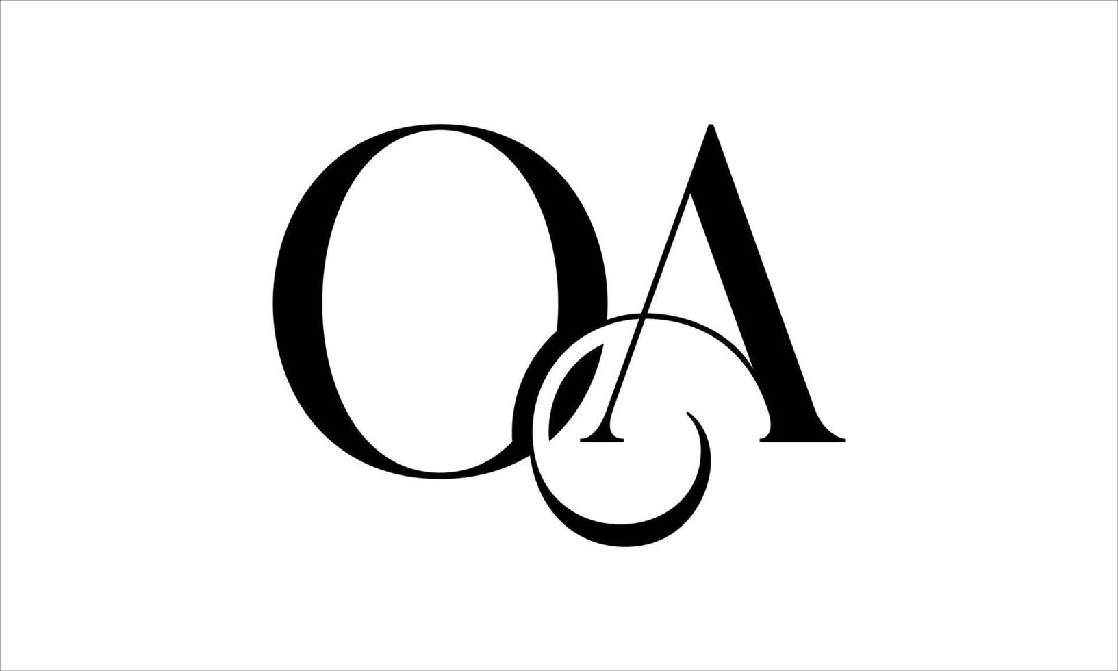 OA Logo Design. Initial OA Letter Logo Icon Design Vector Pro Vector