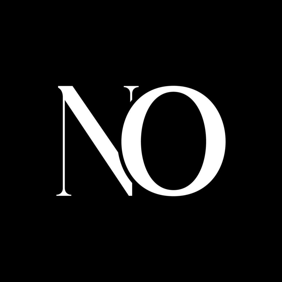 NO Logo Design. Initial NO Letter Logo Icon Design Vector Pro Vector.