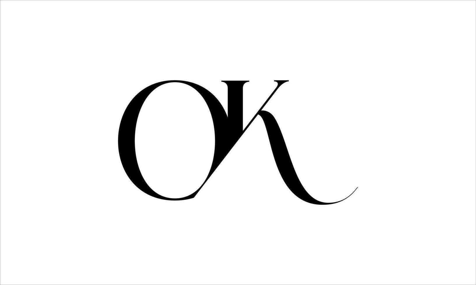 bien el diseño del logotipo. inicial ok carta logo icono diseño vector pro vector.