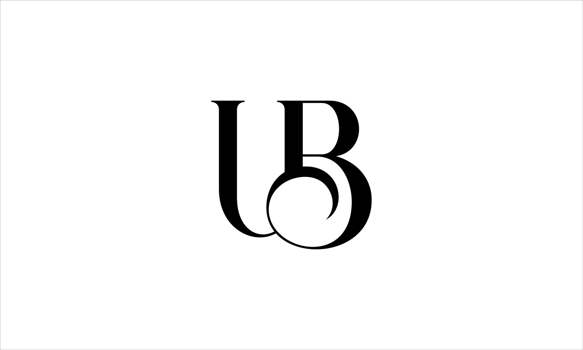 UB Logo Design. Initial UB Letter Logo Icon Design Vector Pro Vector ...