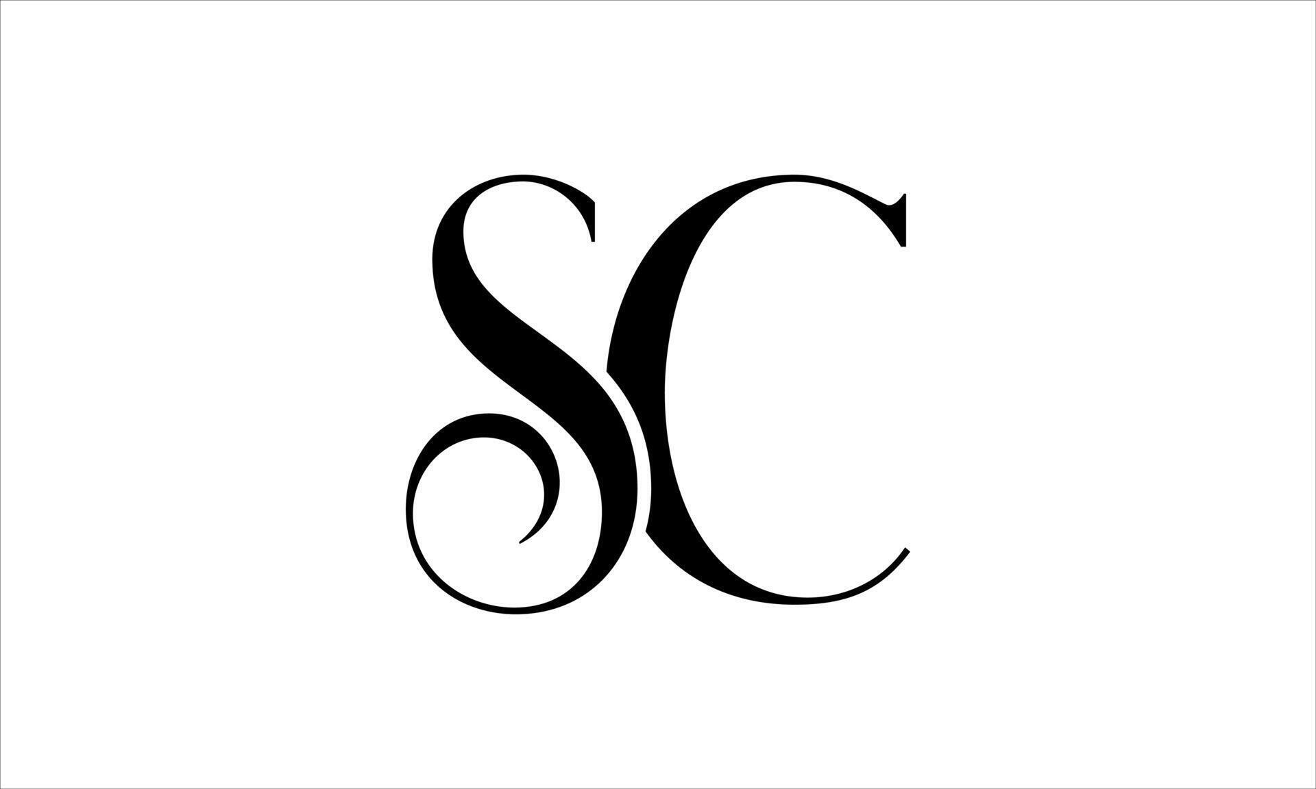 SC Logo Design. Initial SC Letter Logo Icon Design Vector Pro Vector