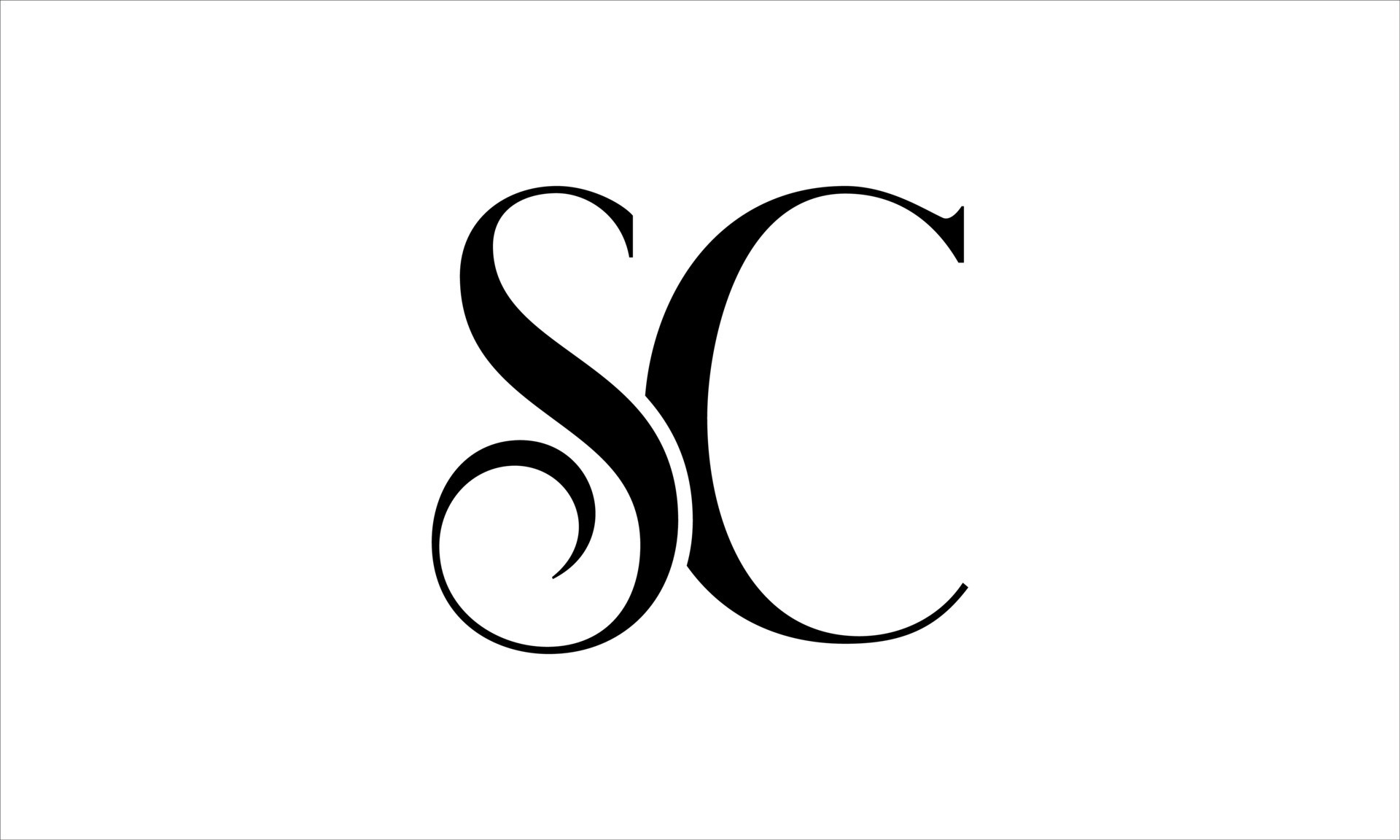 SC Logo Design. Initial SC Letter Logo Icon Design Vector Pro Vector
