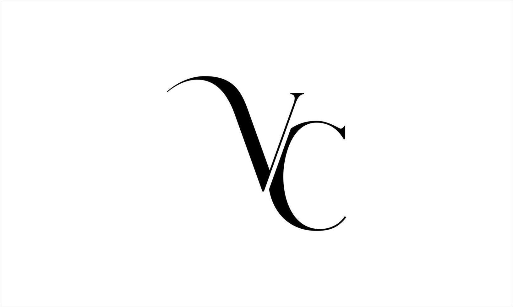 diseño de logotipo vc. vector de diseño de icono de logotipo de letra vc inicial pro vector.