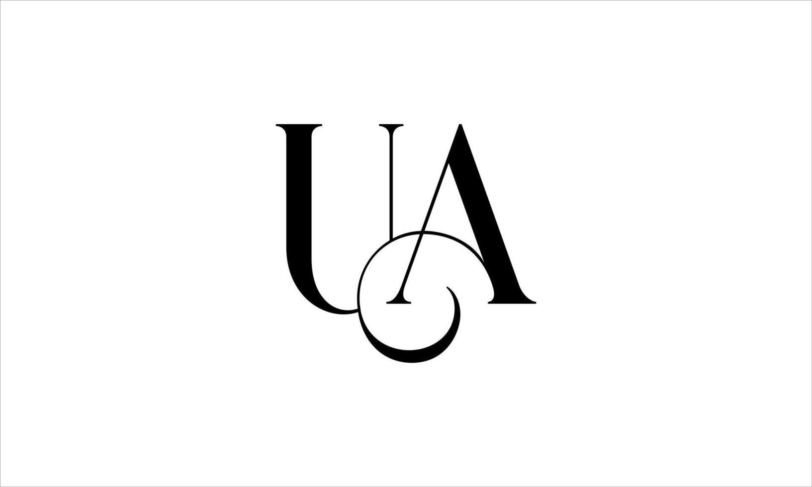 diseño de logotipo u.u. vector de diseño de icono de logotipo de letra ua inicial pro vector.