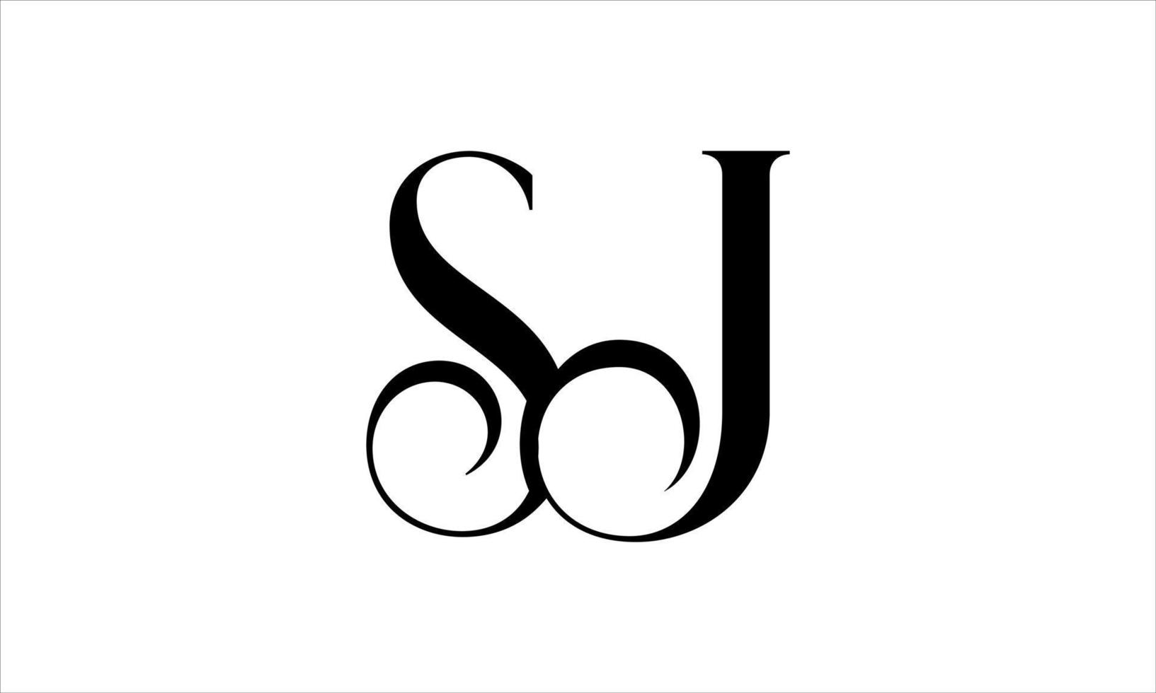 diseño de logotipo sj. vector inicial de diseño de icono de logotipo de letra sj pro vector.