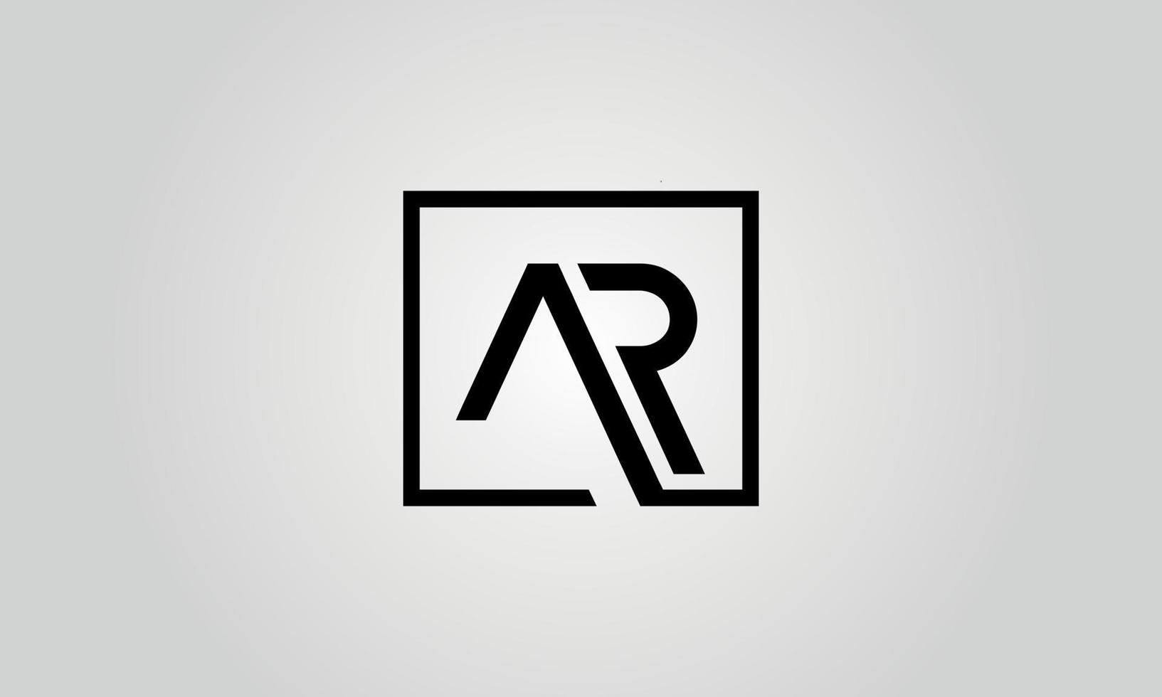 AR Logo Design. Initial AR Letter Logo Icon Design Free Vector Template.