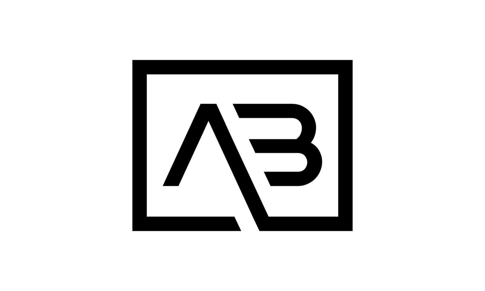 AB Logo Design. Initial AB Letter Logo Icon Design Free Vector Template.