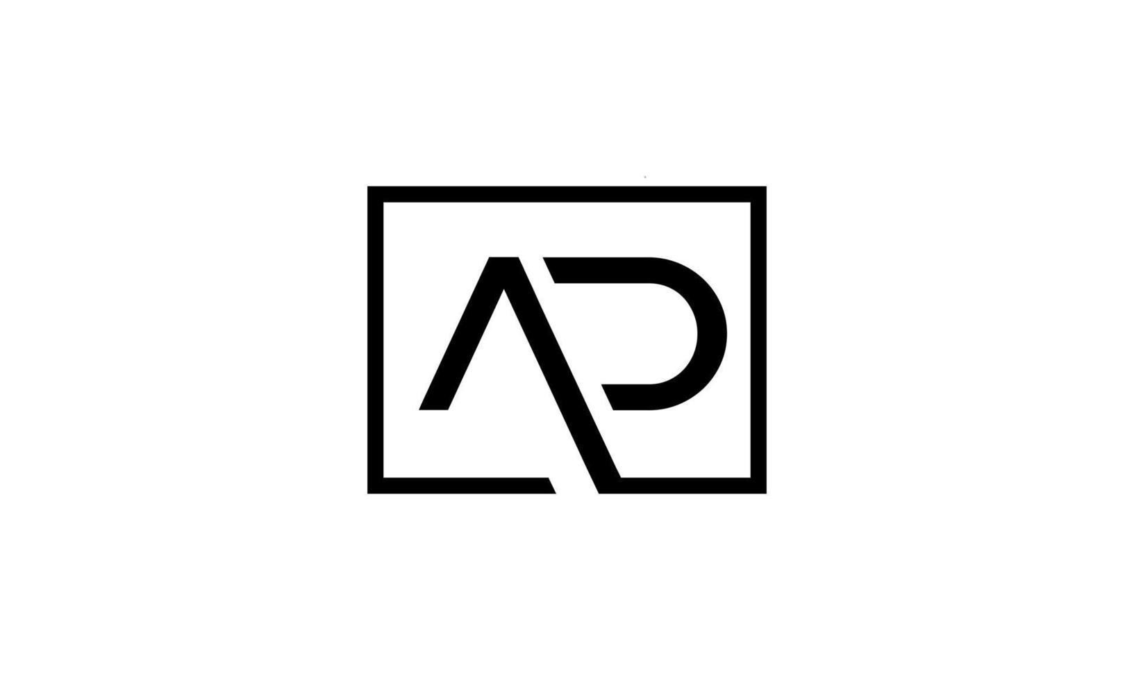 AD Logo Design. Initial AD Letter Logo Icon Design Free Vector Template.