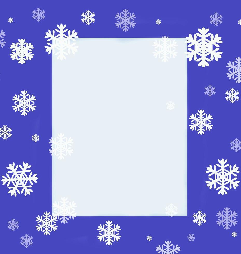 New Year's background with snowflakes to congratulate you on a place to record text photo