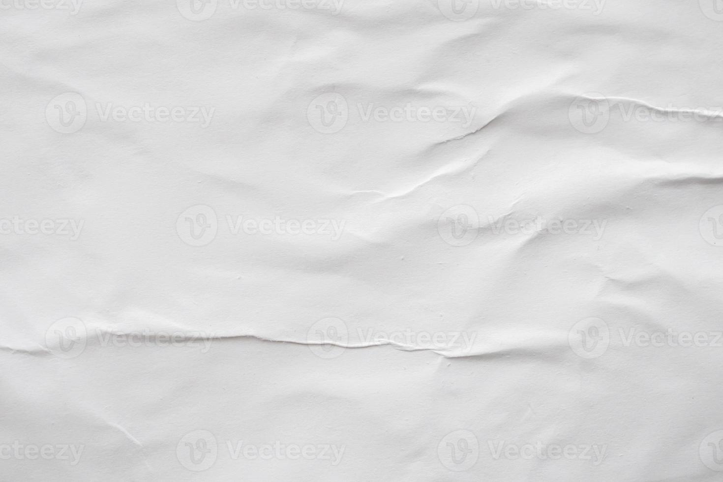 Blank white crumpled and creased paper poster texture background photo