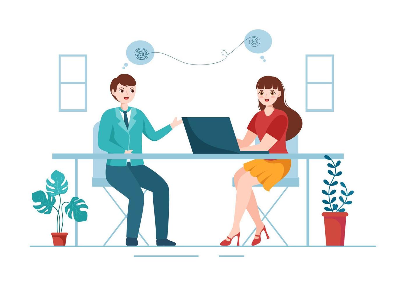 Life Coach for Consultation, Education, Motivation, Mentoring Perspective and Self Coaching in Template Hand Drawn Cartoon Flat Illustration vector