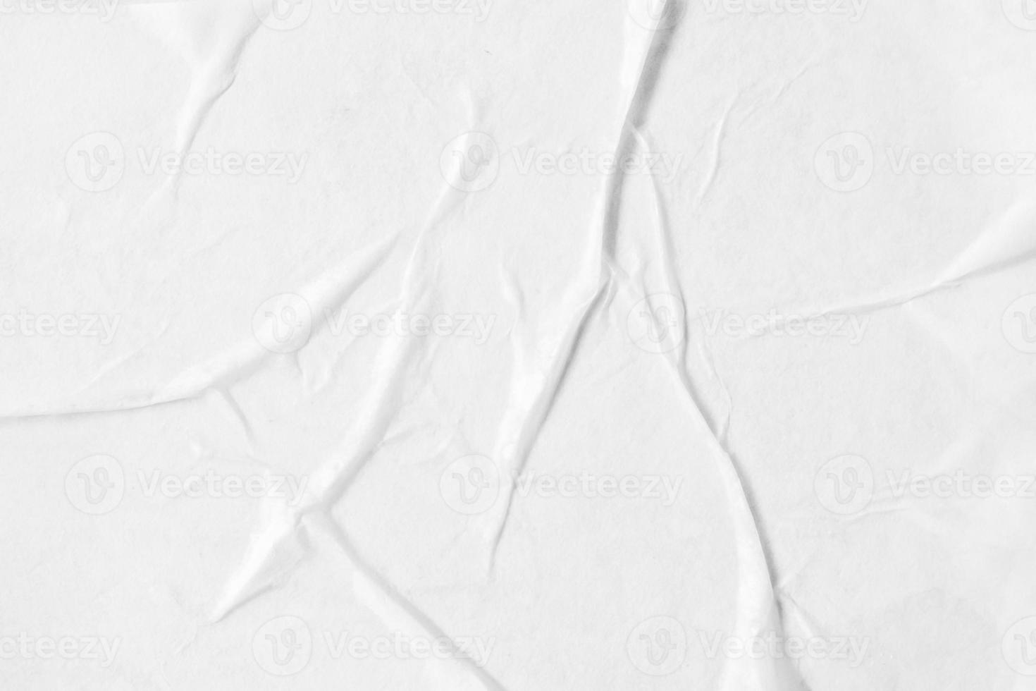 fondo de textura de cartel de papel arrugado y arrugado blanco foto