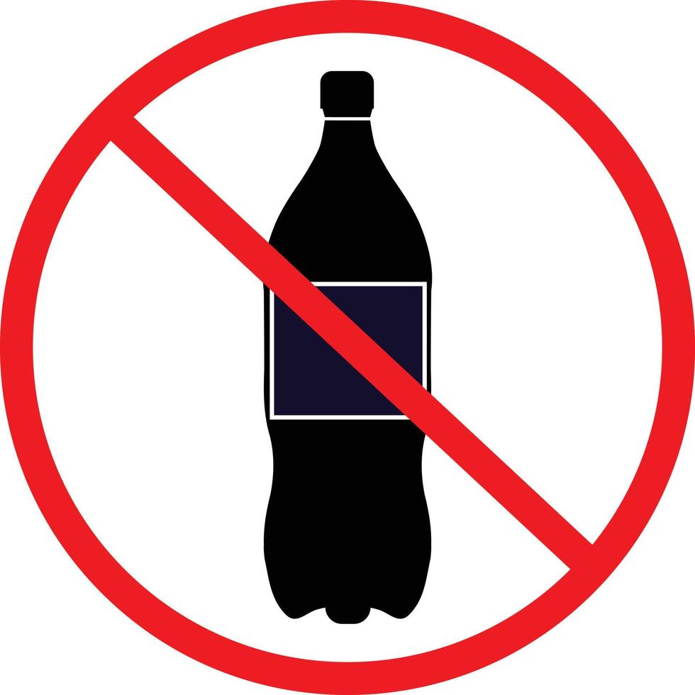 No food and drink icon on white background. No soft drink sign. No