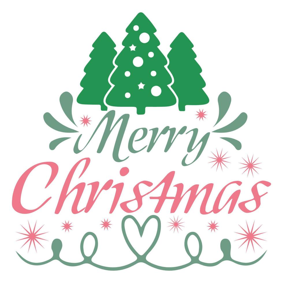 Merry Christmas T-shirt Design vector
