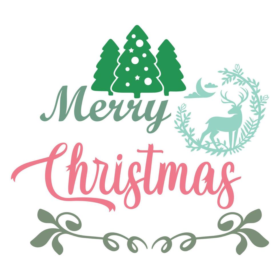 Christmas T-shirt Design vector