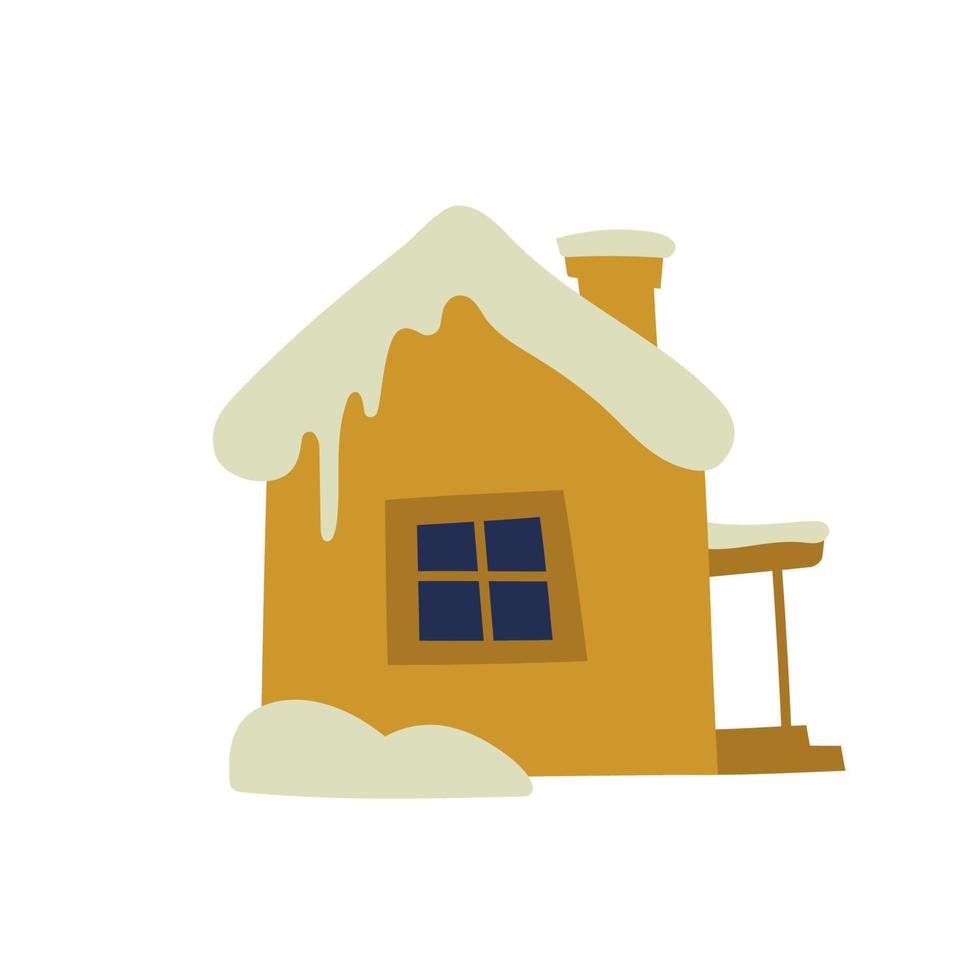 Winter hut. House icon. Vector image.