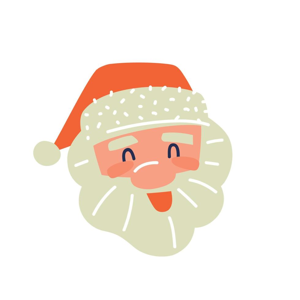 Santa Claus. Santa Claus head icon. Vector image.