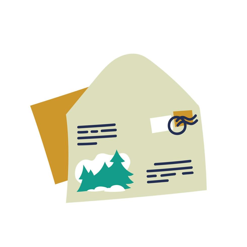 Letter to Santa Claus. Letter envelope. Vector image.