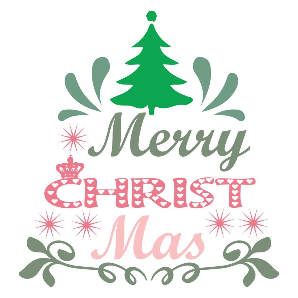 Merry Christmas T-shirt Design vector