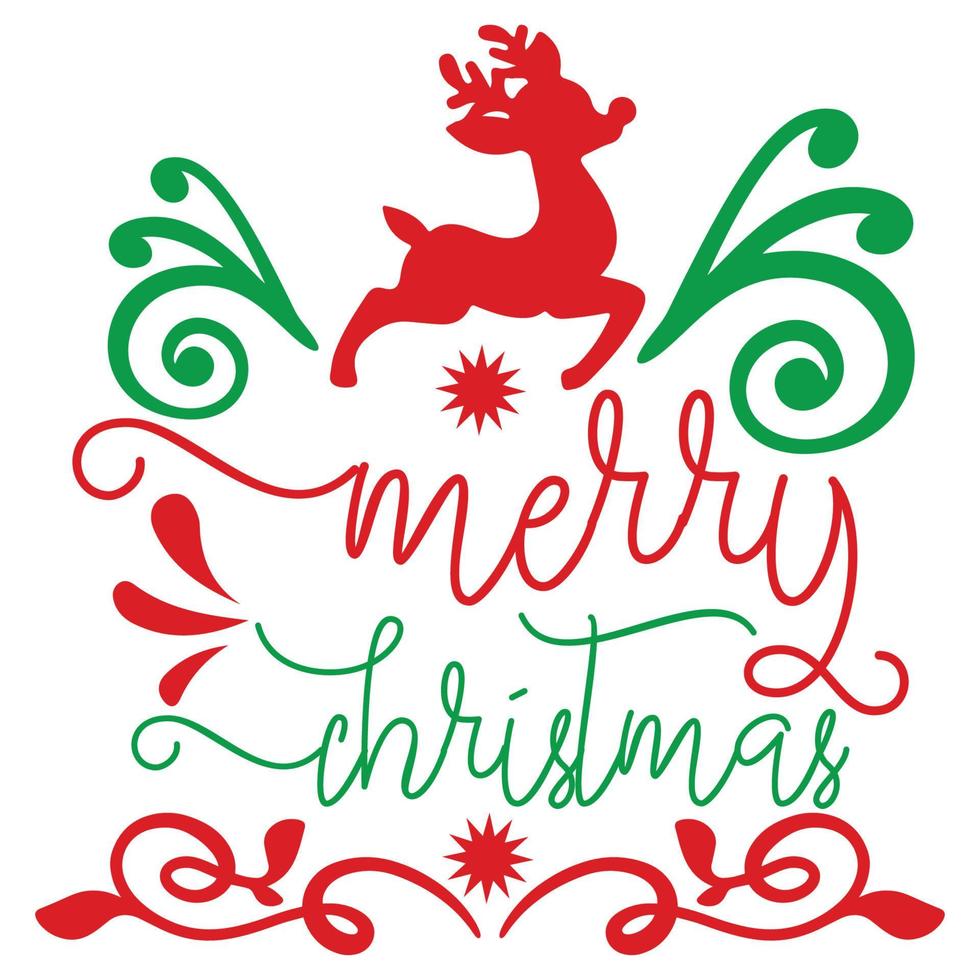 Merry Christmas T-shirt Design vector