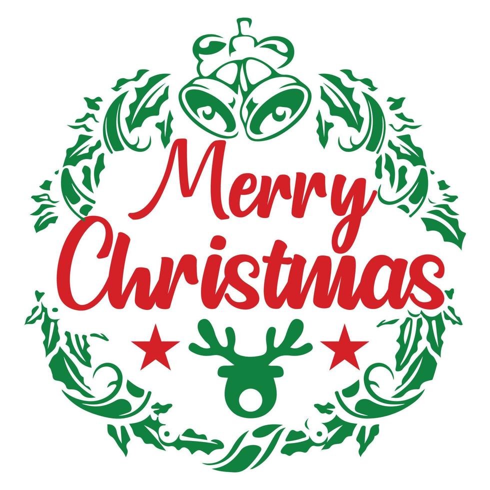 Merry Christmas T-shirt Design vector