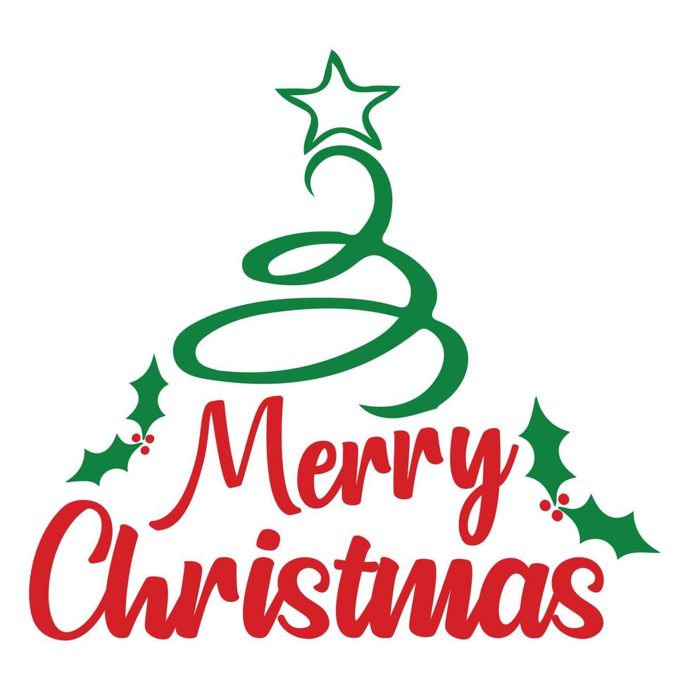 Merry Christmas T-shirt Design vector