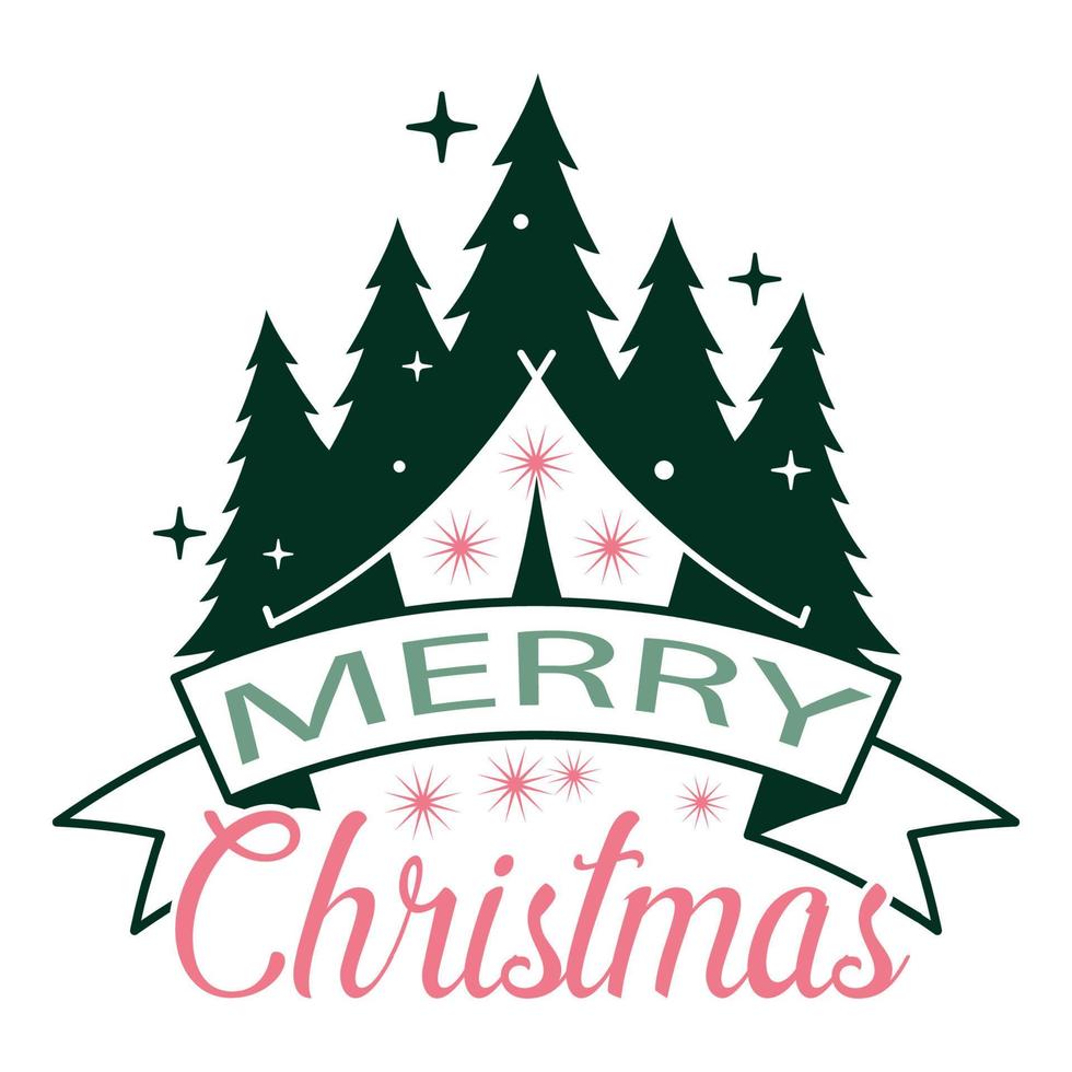 Merry Christmas T-shirt Design vector